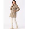 imageAllegra K Winter Trench Coats for Womens Casual Stand Collar Pea Double Breasted OvercoatBrown