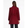 imageAllegra K Winter Trench Coats for Womens Casual Stand Collar Pea Double Breasted OvercoatBurgundy