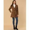 imageAllegra K Womens 2024 Winter Coat Shawl Collar Belted Single Breasted OvercoatsBrown