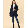 imageAllegra K Womens 2024 Winter Coat Shawl Collar Belted Single Breasted OvercoatsDark Blue