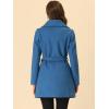 imageAllegra K Womens 2024 Winter Coat Shawl Collar Belted Single Breasted OvercoatsDark Blue Grey