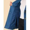 imageAllegra K Womens 2024 Winter Coat Shawl Collar Belted Single Breasted OvercoatsDark Blue Grey