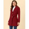 imageAllegra K Womens 2024 Winter Coat Shawl Collar Belted Single Breasted OvercoatsDark Red