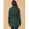 imageAllegra K Womens 2024 Winter Coat Shawl Collar Belted Single Breasted OvercoatsGreen