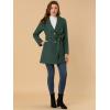 imageAllegra K Womens 2024 Winter Coat Shawl Collar Belted Single Breasted OvercoatsGreen
