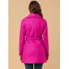 imageAllegra K Womens 2024 Winter Coat Shawl Collar Belted Single Breasted OvercoatsHot Pink