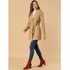 imageAllegra K Womens 2024 Winter Coat Shawl Collar Belted Single Breasted OvercoatsKahki