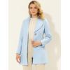 imageAllegra K Womens 2024 Winter Coat Shawl Collar Belted Single Breasted OvercoatsLight Blue