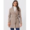 imageAllegra K Womens 2024 Winter Coat Shawl Collar Belted Single Breasted OvercoatsLight Khaki
