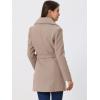 imageAllegra K Womens 2024 Winter Coat Shawl Collar Belted Single Breasted OvercoatsLight Khaki