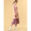 imageAllegra K Womens 2024 Winter Coat Shawl Collar Belted Single Breasted OvercoatsLight Pink