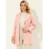 imageAllegra K Womens 2024 Winter Coat Shawl Collar Belted Single Breasted OvercoatsLight Pink