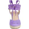 imageAllegra K Womens Closed Toe Espadrilles Wedges Tie Up Wedge SandalsPurple