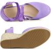 imageAllegra K Womens Closed Toe Espadrilles Wedges Tie Up Wedge SandalsPurple