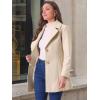 imageAllegra K Womens Elegant Overcoat Notched Shawl Collar Single Breasted Outerwear Winter Long CoatBeige