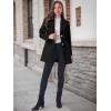 imageAllegra K Womens Elegant Overcoat Notched Shawl Collar Single Breasted Outerwear Winter Long CoatBlack