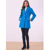 imageAllegra K Womens Elegant Overcoat Notched Shawl Collar Single Breasted Outerwear Winter Long CoatBright Blue