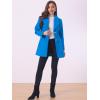 imageAllegra K Womens Elegant Overcoat Notched Shawl Collar Single Breasted Outerwear Winter Long CoatBright Blue