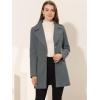 imageAllegra K Womens Elegant Overcoat Notched Shawl Collar Single Breasted Outerwear Winter Long CoatDeep Grey