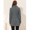 imageAllegra K Womens Elegant Overcoat Notched Shawl Collar Single Breasted Outerwear Winter Long CoatDeep Grey