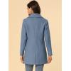 imageAllegra K Womens Elegant Overcoat Notched Shawl Collar Single Breasted Outerwear Winter Long CoatGray Blue