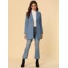 imageAllegra K Womens Elegant Overcoat Notched Shawl Collar Single Breasted Outerwear Winter Long CoatGray Blue