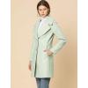 imageAllegra K Womens Elegant Overcoat Notched Shawl Collar Single Breasted Outerwear Winter Long CoatGreen