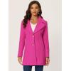 imageAllegra K Womens Elegant Overcoat Notched Shawl Collar Single Breasted Outerwear Winter Long CoatHot Pink