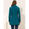 imageAllegra K Womens Elegant Overcoat Notched Shawl Collar Single Breasted Outerwear Winter Long CoatLake Blue