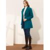 imageAllegra K Womens Elegant Overcoat Notched Shawl Collar Single Breasted Outerwear Winter Long CoatLake Blue
