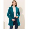 imageAllegra K Womens Elegant Overcoat Notched Shawl Collar Single Breasted Outerwear Winter Long CoatLake Blue