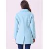 imageAllegra K Womens Elegant Overcoat Notched Shawl Collar Single Breasted Outerwear Winter Long CoatLight Blue