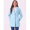 imageAllegra K Womens Elegant Overcoat Notched Shawl Collar Single Breasted Outerwear Winter Long CoatLight Blue