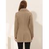 imageAllegra K Womens Elegant Overcoat Notched Shawl Collar Single Breasted Outerwear Winter Long CoatLight Brown