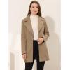 imageAllegra K Womens Elegant Overcoat Notched Shawl Collar Single Breasted Outerwear Winter Long CoatLight Brown