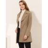 imageAllegra K Womens Elegant Overcoat Notched Shawl Collar Single Breasted Outerwear Winter Long CoatLight Brown