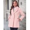 imageAllegra K Womens Elegant Overcoat Notched Shawl Collar Single Breasted Outerwear Winter Long CoatPink