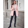 imageAllegra K Womens Elegant Overcoat Notched Shawl Collar Single Breasted Outerwear Winter Long CoatPink