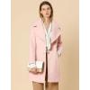 imageAllegra K Womens Elegant Overcoat Notched Shawl Collar Single Breasted Outerwear Winter Long CoatPink