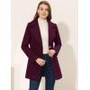 imageAllegra K Womens Elegant Overcoat Notched Shawl Collar Single Breasted Outerwear Winter Long CoatPurplish Red