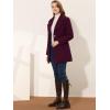 imageAllegra K Womens Elegant Overcoat Notched Shawl Collar Single Breasted Outerwear Winter Long CoatPurplish Red