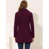 imageAllegra K Womens Elegant Overcoat Notched Shawl Collar Single Breasted Outerwear Winter Long CoatPurplish Red
