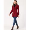 imageAllegra K Womens Elegant Overcoat Notched Shawl Collar Single Breasted Outerwear Winter Long CoatRed