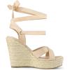 imageAllegra K Womens Espadrille Platform Lace Up Wedges SandalsBeige