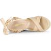 imageAllegra K Womens Espadrille Platform Lace Up Wedges SandalsBeige