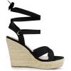 imageAllegra K Womens Espadrille Platform Lace Up Wedges SandalsBlack