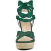 imageAllegra K Womens Espadrille Platform Lace Up Wedges SandalsEmerald Green