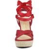 imageAllegra K Womens Espadrille Platform Lace Up Wedges SandalsRed