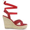 imageAllegra K Womens Espadrille Platform Lace Up Wedges SandalsRed