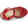 imageAllegra K Womens Espadrille Platform Lace Up Wedges SandalsRed